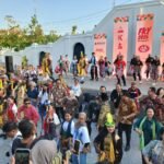 Kemeriahan pembukaan Festival Kebudayaan Yogyakarta (FKY) Kota Jogja di Taman Budaya Embung Giwangan, Kota Jogja, pada Senin (14/9/2026) sore. (Dewi Rukmini)